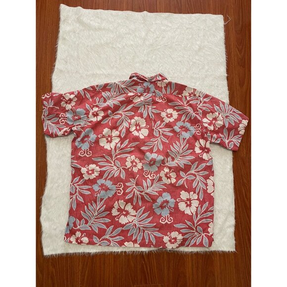 Reyn Spooner Phil Edwards Men’s Hawaiian Red Cotton Short Sleeve Shirt Sz. XL - Picture 8 of 11